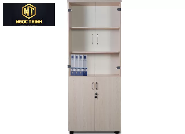 Tủ tài liệu gỗ công nghiệp melamine có 2 buồng AT1960G